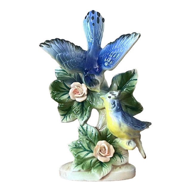 Vintage Regency Glazed Ceramic Bird For Sale
