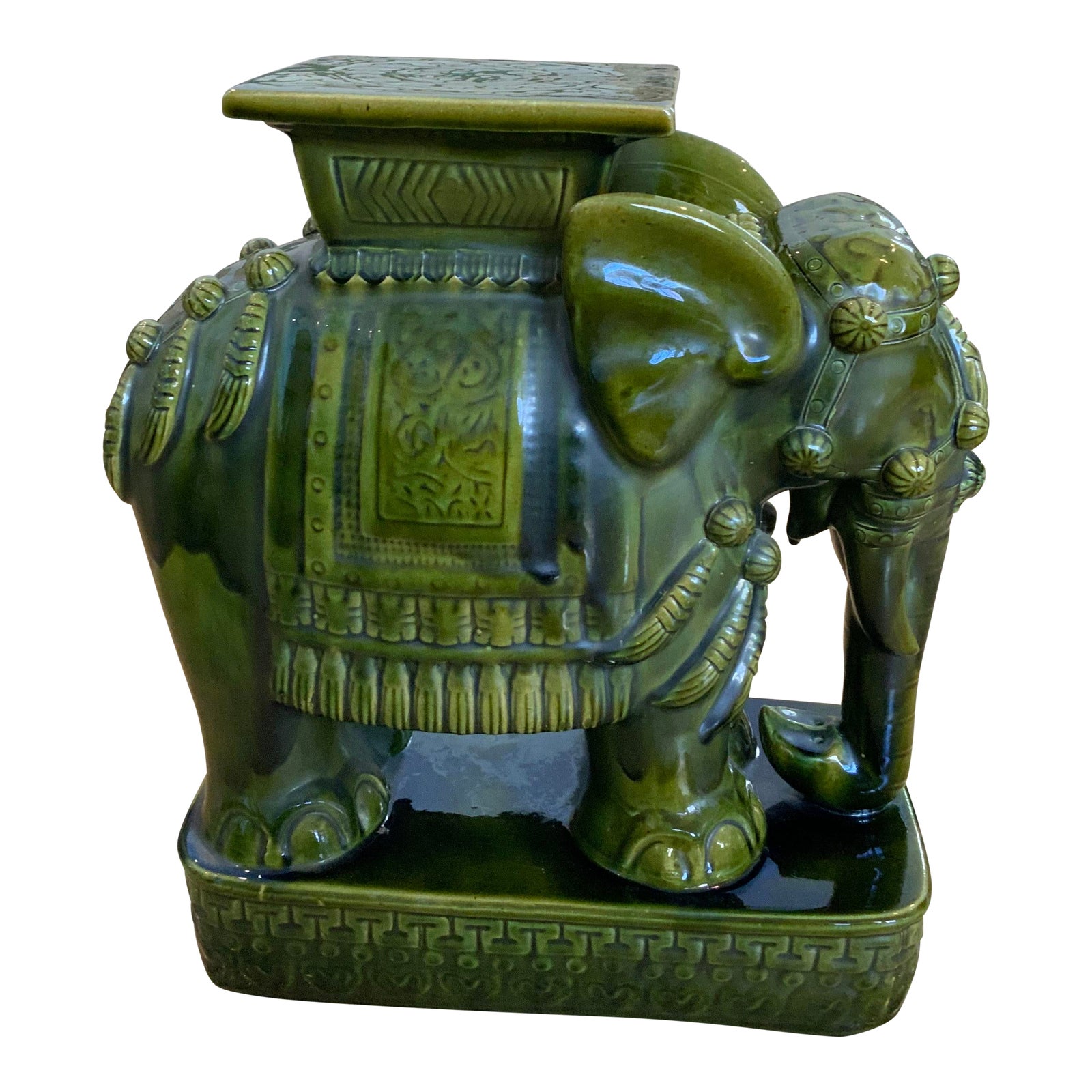 Ceramic Elephant Plant Stands, Drink Tables Sold Separately Chairish