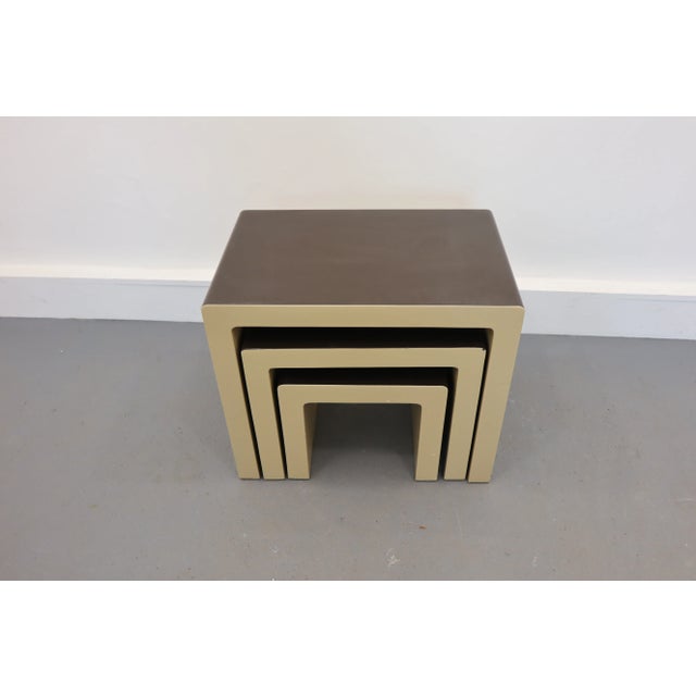 German Nesting Tables by Christian Koban for DOM, 1970s, Set of 3 For Sale - Image 9 of 14