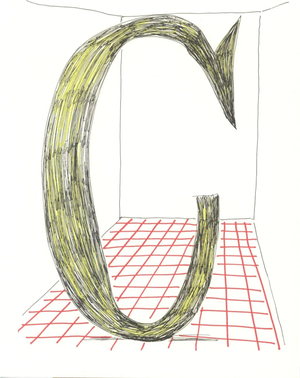 David Hockney, C from Hockneys Alphabet, Lithograph