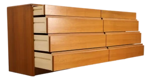 Nordisk Andels-Eksport Vintage Danish Mid Century Modern Lowboy Teak Dresser C. 1970s