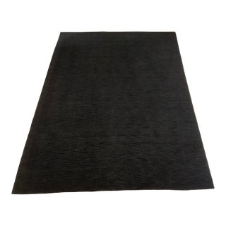 Nourison Home for Christopher Guy Black Strie Mohair Wool Hand Loomed Rug 9x12 For Sale