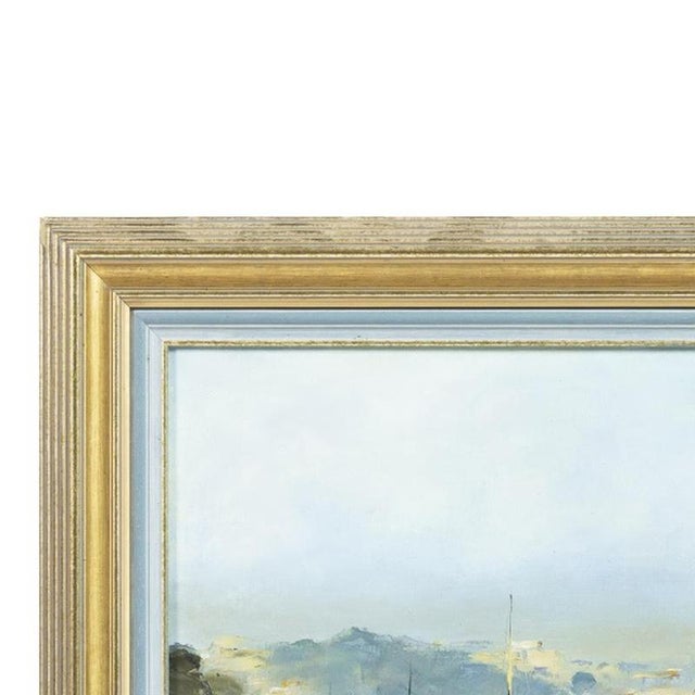Painting - Jusa. "View of the Port", acrylic on canvas. Signed and dated 1997. Dimensions: 50 cm x 73 cm.