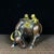 Metal Vintage Gilt Bronze Buffalo With Boys Figure - Two Herders on Ox Sculpture For Sale - Image 7 of 9