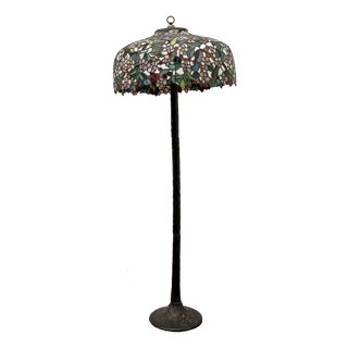 Large Art Deco Floor Lamp in the style of Tiffany For Sale