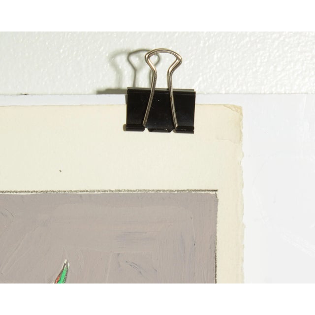 1981 Abstract Mixed Media Painting by Harry Hilson For Sale - Image 4 of 8