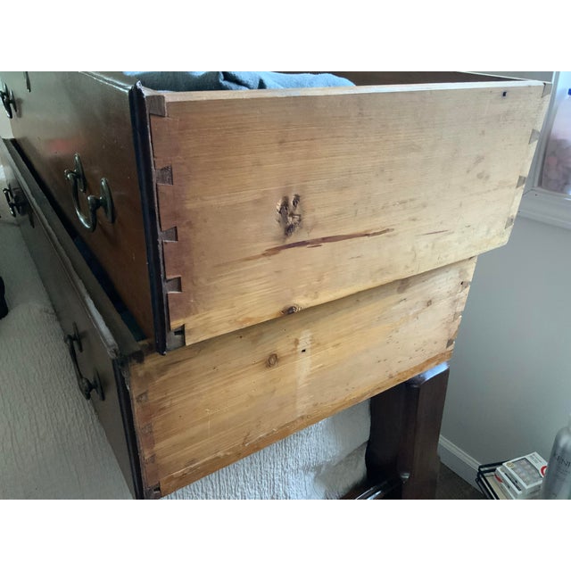 Wood Early 19th Century Cherry Chippendale Tall Chest For Sale - Image 7 of 18