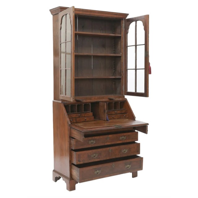 Antique George III Style Bureau Bookcase For Sale In Atlanta - Image 6 of 9