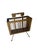 An elegant and beautifully proportioned magazine rack in white oak with a rich mahogany stain, raised on four slender...