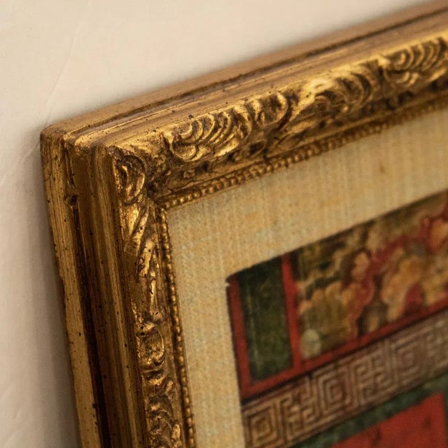 Textile C. 1950s "The Cathechesesys", Large Matted Vintage Print on Board, With Frame For Sale - Image 7 of 8