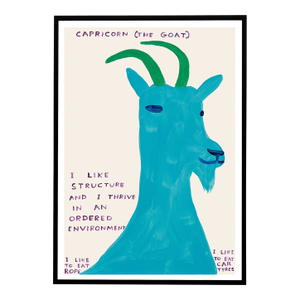 David Shrigley Capricorn Signs of the Zodiac Lithograph Poster (The Goat), 2021