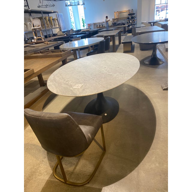 Restoration Hardware Aero Marble Oval Dining Table Chairish
