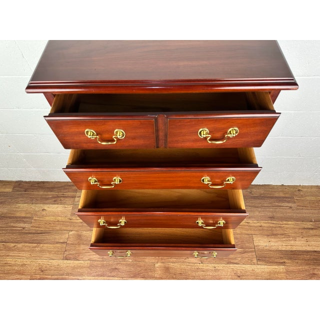 1990s Henkel Harris Cherry 7 Drawer Lingerie Chest For Sale In Charlotte - Image 6 of 10