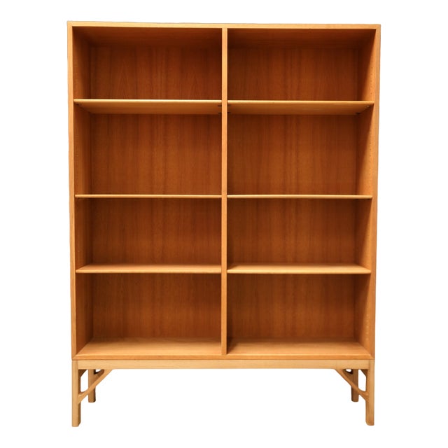 Tall Bookcase in Oak by Børge Mogensen for FDB, 1960s For Sale