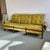 Wood Vintage Olive Colored Vinyl and Walnut Three Seater Sofa For Sale - Image 7 of 12