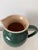Vintage made in France, no longer in production, dark green and cream interior Le Creuset ironstone large pitcher.