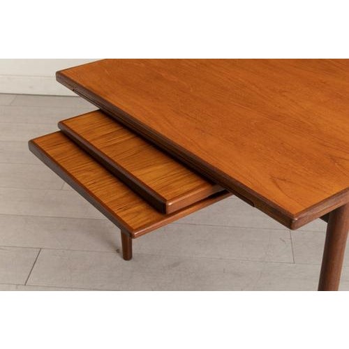 Textile Mid-Century Modern Dining Table and Dining Chairs by Ib Kofod Larsen for G-Plan, Set of 7 For Sale - Image 7 of 18