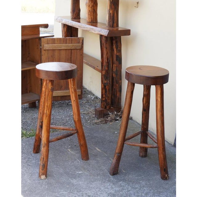 Handcrafted Bar Cabinet in Walnut and Oak, 1960s, Set of 4, in Very Good conditions. Designed 1960 to 1969