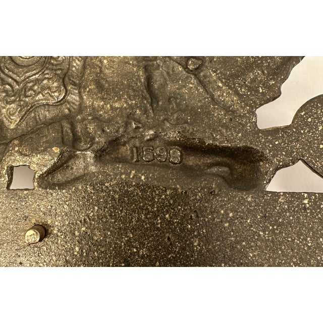 Cast Iron Polychrome Egyptian Themed Rack Was Manufactured by the Judd Mfg. Co. 1598 For Sale In Portland, OR - Image 6 of 6