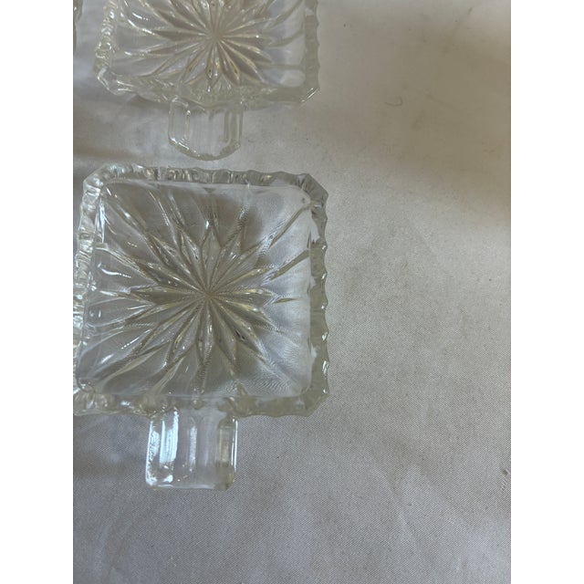 Vintage Mid-Century Pressed Glass Starburst Spoon or Knife Rests - Set of 6 For Sale - Image 4 of 9