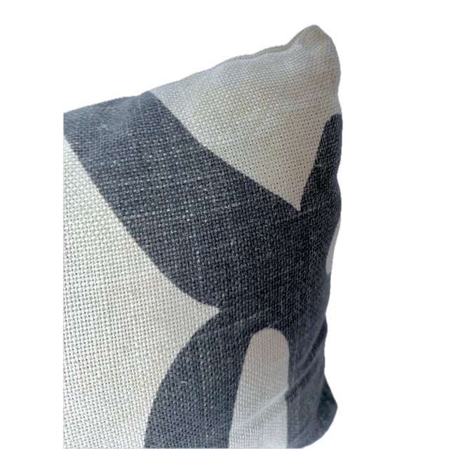 Mid-Century Modern Vintage Midcentury Style Abstract Linen Pillow For Sale - Image 3 of 5