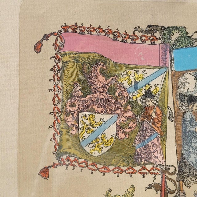 Light Yellow 20th Century Triumph of Maximilian Colored Engravings, 1890s, Set of 4 For Sale - Image 8 of 18