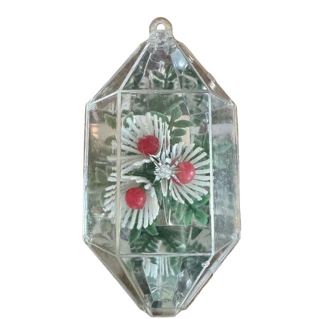 Vintage 1960s Jewelbrite Botanical & Bird Christmas Ornaments — Set of 14 For Sale - Image 4 of 14