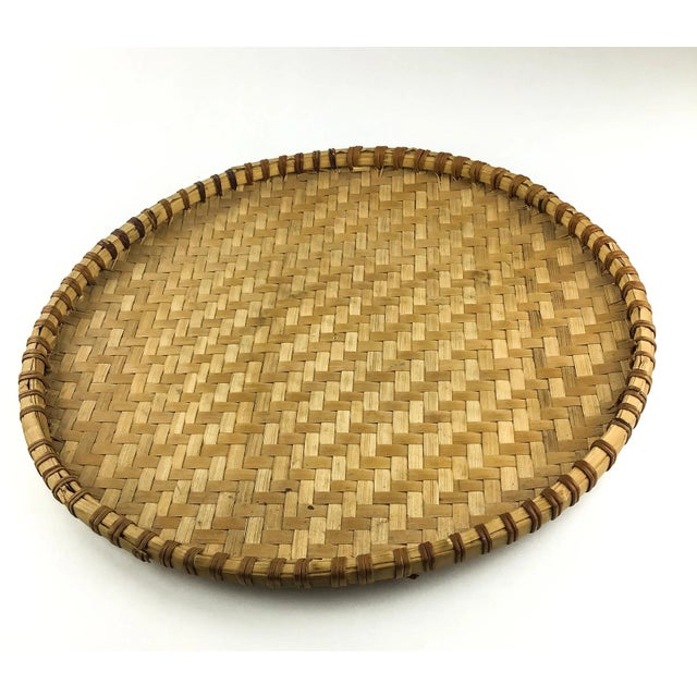 Vintage Flat Flour Basket Lid Wall Art For Sale - Image 11 of 11