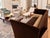 Lee Industries Lee Industries 3900-03 Ridge Chocolate Velvet Bench Seat Sofa With 100% Silk Bolster Pillows-Excellent Condition! For Sale - Image 4 of 10