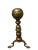 Metal Antique Brass Ball Finial Fireplace Andirons Fire Dogs Pair Early 1900s For Sale - Image 7 of 18