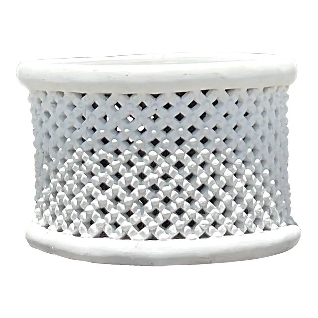 Late 20th Century Vintage Boho Bamileke Wood Coffee Table For Sale