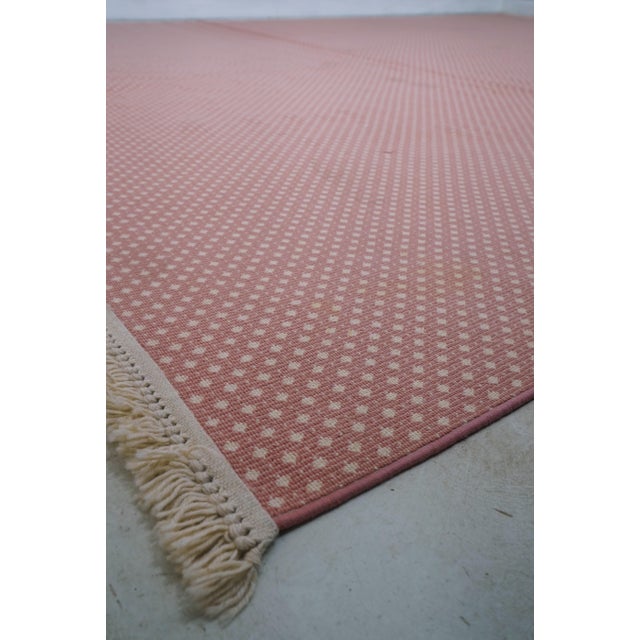 Traditional Large Approx. 12 X 16 Woven Wool Area Rug Peach Colored For Sale - Image 3 of 9