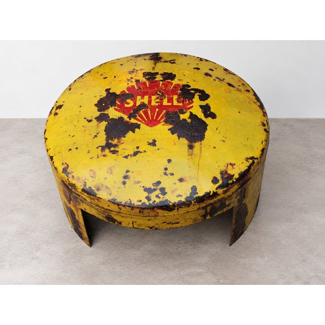 1920s Industrial Shell Fuel Tank Bench, France, 1925 For Sale - Image 5 of 7