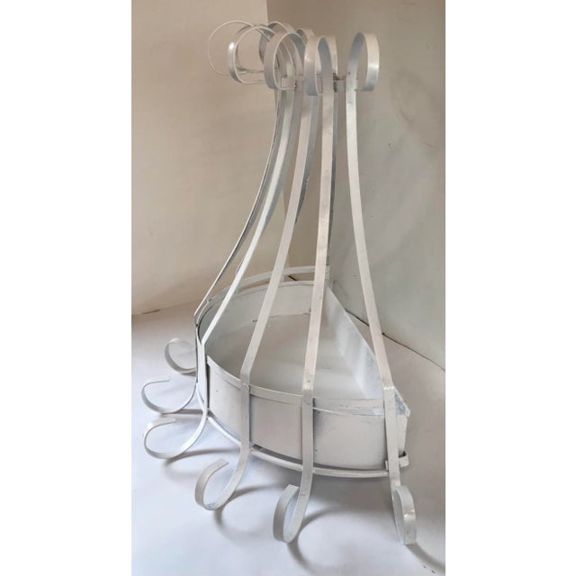 Vintage White Metal Wall Planter Chairish