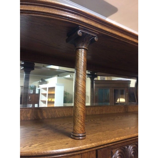 Antique Oak Bowfront China Cabinet, Bowfront Cabinet For Sale - Image 13 of 17