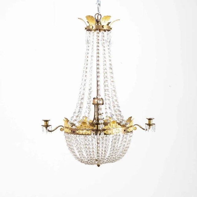 Chandelier with Crystals, France, 1830s For Sale - Image 9 of 9