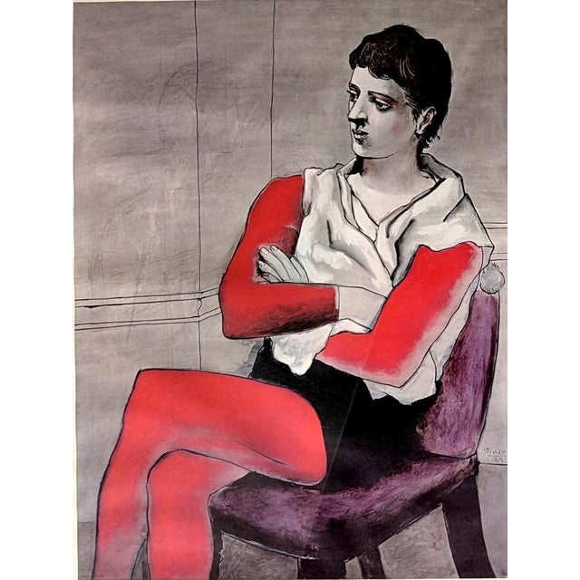 Limited edition poster sized lithograph of Picasso's "The Seated Acrobat", issued by Penn Print Publishers. This is a 1st...