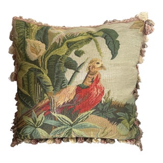 Aubusson Bird Pillow For Sale