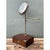 Vintage Brass and Wood Campaign Vanity Mirror For Sale - Image 11 of 12