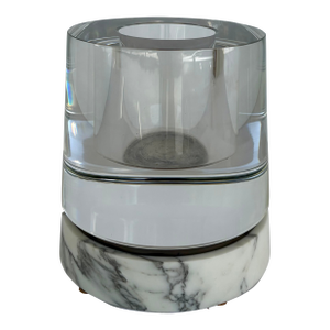 Revelation Modern Carrara Marble Optic Candleholder/Vase