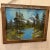 Original Painting of a Mountain Lake Impressionist Landscape With Rustic Frame.