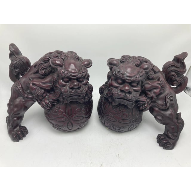 Vintage Foo Dogs, a Pair For Sale - Image 9 of 9