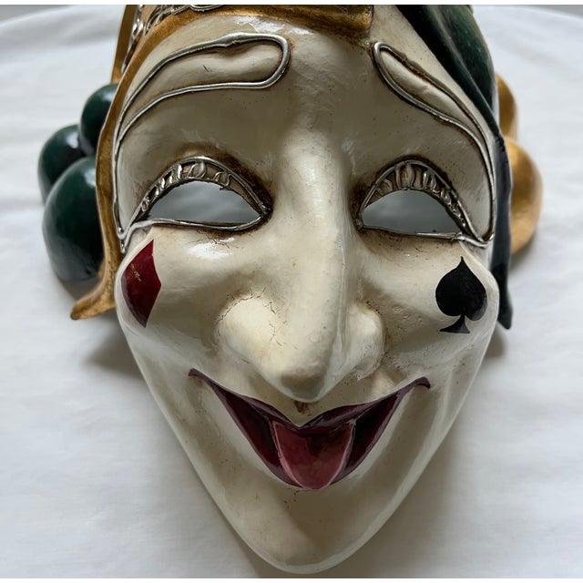Collection of 8 Vintage Carnival Masks, Handmade in Venice For Sale - Image 17 of 18