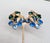 Napier Vintage Signed Napier Goldtone Faux-Emerald, Sapphire & Aquamarine Ombre Clip Earrings- 2 Pieces For Sale - Image 4 of 9
