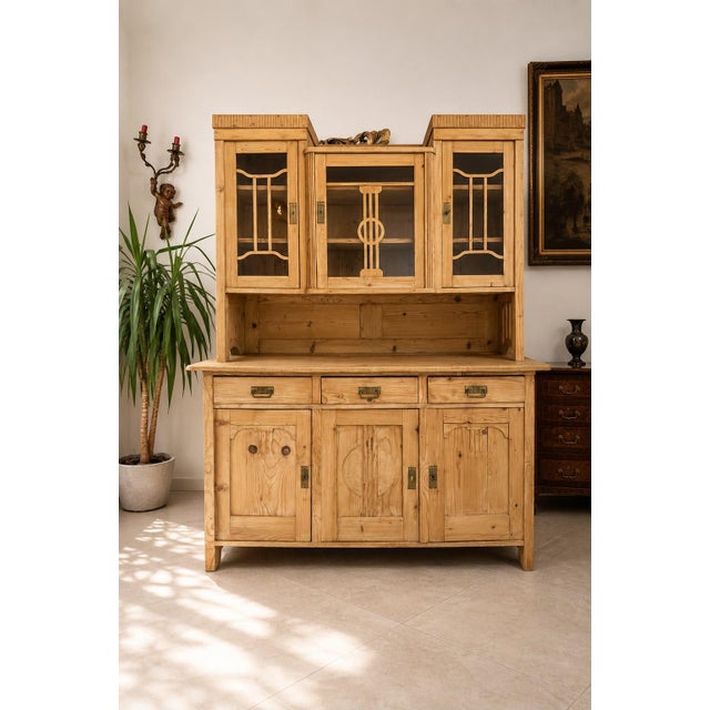 Art Nouveau Kitchen Cupboard in Wood For Sale - Image 13 of 13
