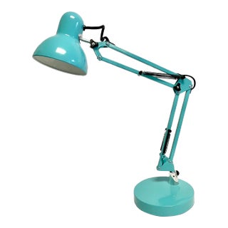 Contemporary Boho Chic Articulating Desk Lamp in Turquiose For Sale