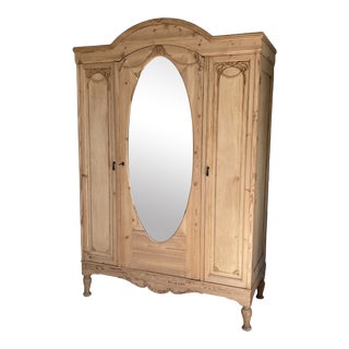 Antique Danish Pine Armoire For Sale