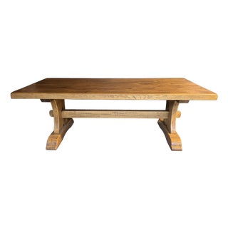 Oak Farmhouse Dining Table, 1930s For Sale