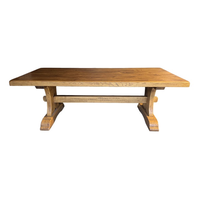 Oak Farmhouse Dining Table, 1930s For Sale