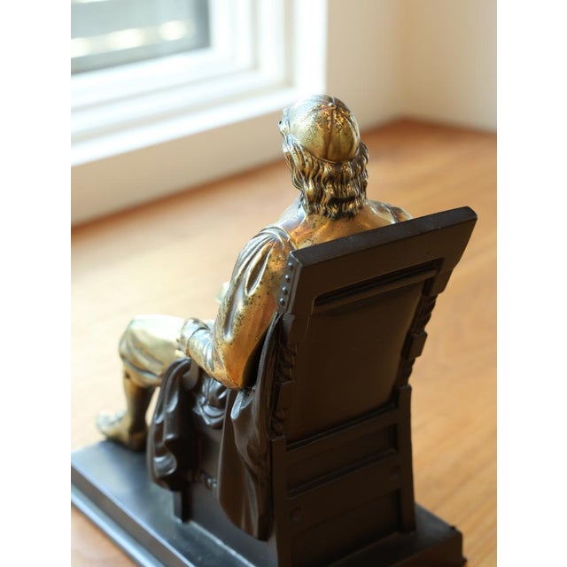 Antique Pair of John Harvard Bronzed Bookends After Daniel Chester French For Sale - Image 9 of 12